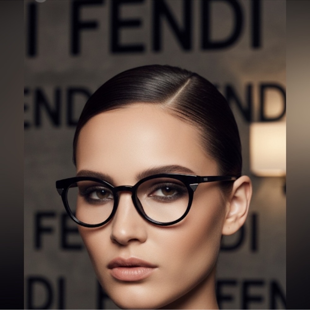 Authentic Fendi luxury designer signature cat eye prescription eyeglasses frames